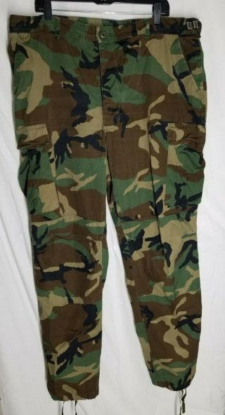 Us Army Military Woodland Camouflage Combat Trouser Camo Cargo Pant Xl Long