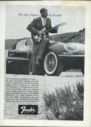 1962 Fender Jaguar Guitar Page Ad