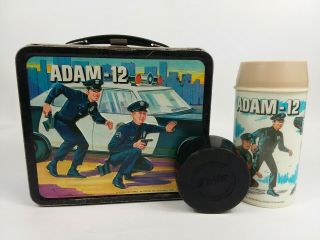 Vintage Adam 12 Lunch Box & Thermos Aladdin Industries Metal