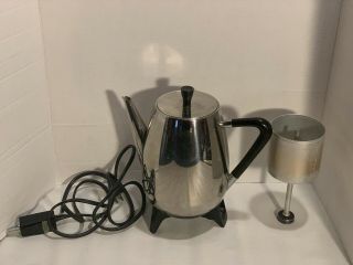 Vintage West Bend 10 Cup Coffee Pot Electric Percolator
