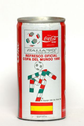 1990 Coca Cola Can From Venezuela,  World Cup Italia 