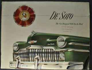 1949 Desoto Large Brochure Sedan Club Coupe Convertible Suburban