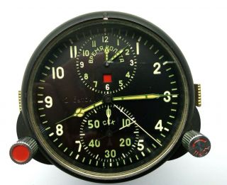 Achs - 1 Soviet Military Aircraft Clock Watch Panel Mig Su Ussr Cockpit