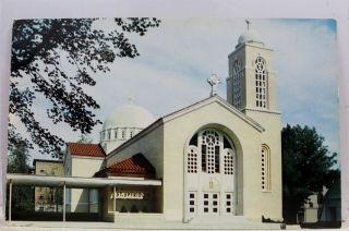 Massachusetts Ma Worcester St Spyridon Greek Orthodox Church Postcard Old View