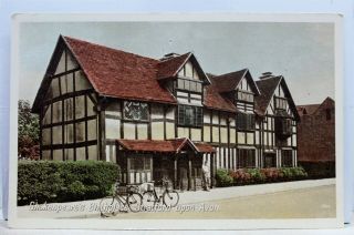 United Kingdom England Stratford Upon Avon Shakespeare Birthplace Postcard Old