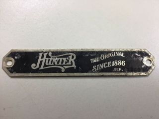 Vintage Hunter Ceiling Fan Motor Tag Series 382118