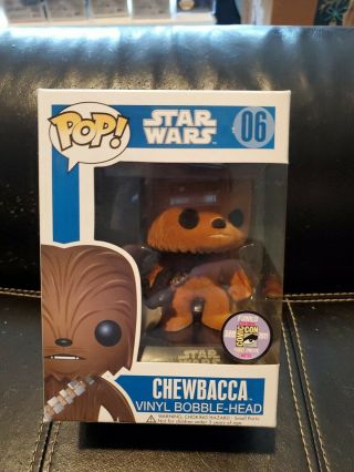 Funko Pop Star Wars Flocked Chewbacca 06 Sdcc 2011 Exclusive Le 480