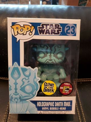Funko Pop Star Wars Holographic Darth Maul 23 Sdcc 2012 Exclusive 480 Peices