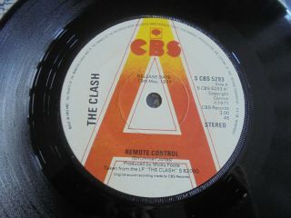 The Clash - Remote Control 1977 Uk 45 Cbs Demo/promo Punk/kbd