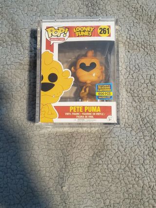 Funko Pop Looney Tunes Pete Puma 261 Rare Sdcc Le 1000 With Pop Protector