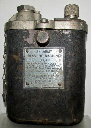 Us Army 10 Cap Blasting Machine Detonator Mining Equipment White Rogers Elec Co