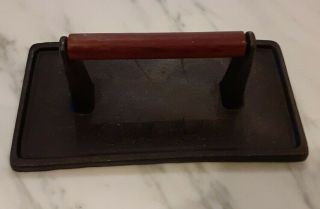 Vintage Cast Iron Metal Wood Handle Bacon Press By Sur La Table