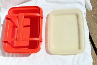 TUPPERWARE Pack N’ Carry Lunch Box Container,  10 piece set plus handle 3