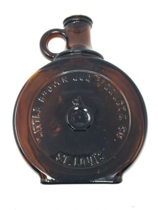 Vintage LITTLE BROWN JUG Maple Syrup Glass EMBOSSED Bottle NOS 2