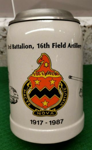 Army Stein 3rd Battalion 16th Field Artillery Rolling Thunder 70th Anniversary
