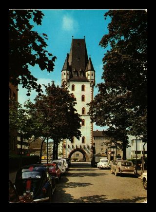 Dr Jim Stamps Old Cars Holzturm Street View Continental Postcard Mainz Germany