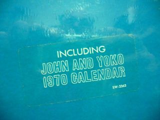 JOHN LENNON Live Peace In Toronto 1969 Orig LP w/calendar SW 3362 BEATLES 2