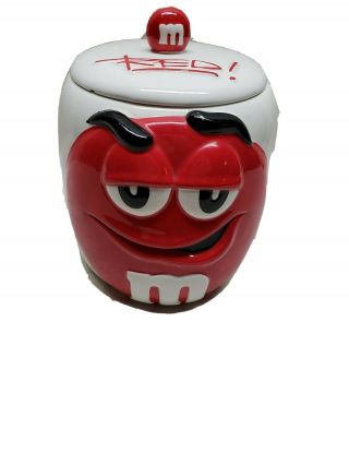 Red M&m Cookie Jar With Lid