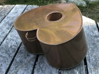 Large Vintage Copper Heart Shaped Bundt Cake Pan