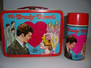 Vintage 1970 Brady Bunch Lunch Box & Thermos All Sharp & All