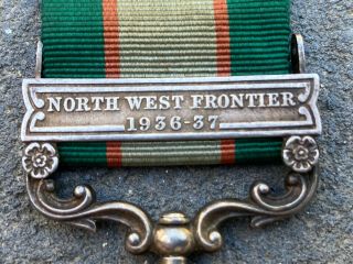 British 1936 - 37 India GENERAL SERVICE MEDAL NORTH WEST FRONTIER,  Named 3
