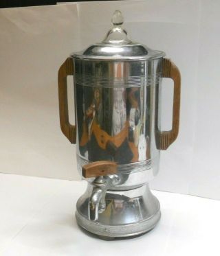 Vintage Universal Art Deco Percolator Coffee Pot Wood Handles