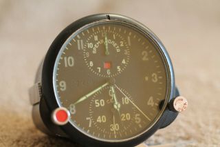 Vintage Ussr Airgraft Clock Chronograph Achs - 1 Very Good.  2 Days