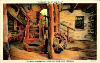 C41 - 2697,  Interior View Of Old Mill,  Littlel Rock,  Ark