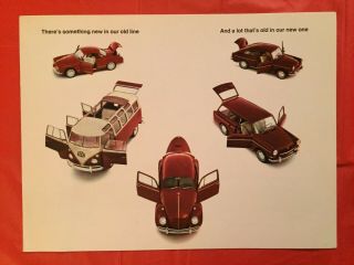1966 Volkswagen " Karmann Ghia - Station Wagon Sedan Squareback Fastback " Brochure