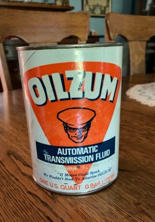 Nos Vintage Oilzum Automatic Transmission Fluid Can Full