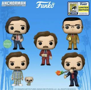 Funko Pop Anchorman Set Of 5 2020 Sdcc Shared Exclusives Confirmed Order