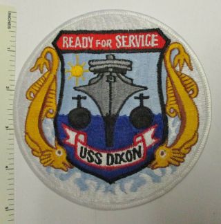 Us Navy Sub Tender Patch Uss Dixon As - 37 1970s Vintage Asian Made