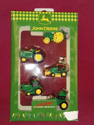 Enesco John Deere Tractor Set Of 5 Miniature Ornaments In Package