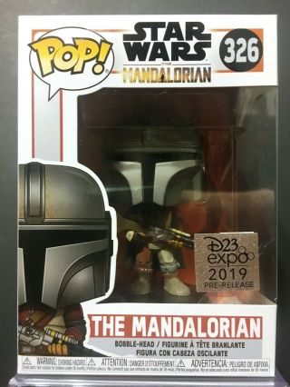 Funko Pop Star Wars 326 The Mandalorian D23 2019 Pre Release Exclusive