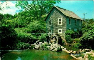 C39 - 5981,  Old Grist Mill,  Cape Cod,  Ma.  Postcard.