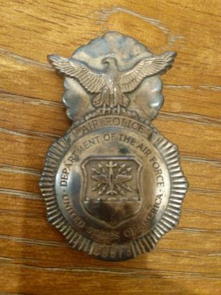 Vintage Air Police Department of the Air Force USA Badge Pin 2