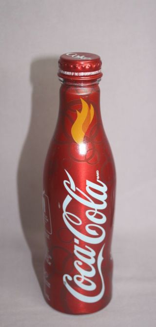 Collectible Coca - Cola Aluminum Bottle Vancouver Olympic Torch Relay 2010 250 Ml