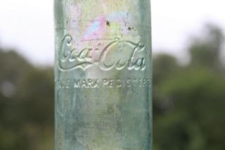 Straight Side Coca Cola Bottle Mid Script No Town No State Aqua Rare