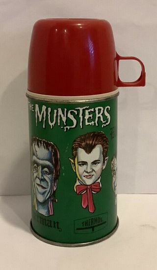 Vintage 1965 The Munsters 8 Oz.  Thermos With Cup And Stopper 2835