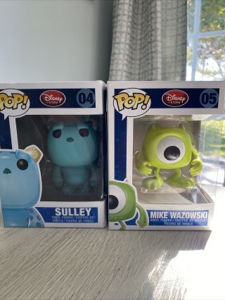 Funko Disney Pop Set Of 2 - Disney Store Red Label With Sully 04 & Mike 05