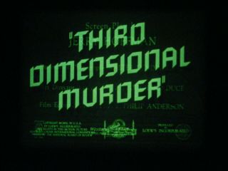 16mm Sound - Third Dimensional Murder - Pete Smith Specialty - 3d Print With Glasses