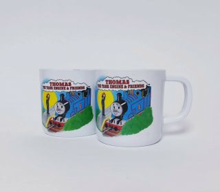 Vintage 1996 Thomas The Tank Engine & Friends Kids Plastic Cups 2 X Set