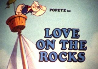 Popeye 16mm Cartoon Love On The Rocks