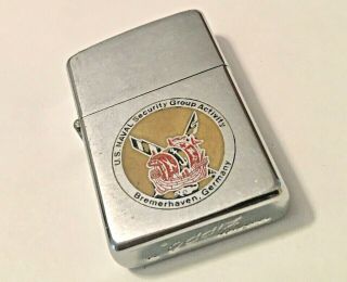1968 Zippo U.  S.  Naval Security Group Germany Cigarette Lighter,  Beauty