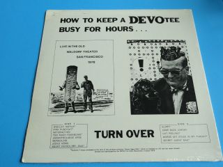 Devo - How To Keep A Devotee Busy For Hours Lp De4000 Still