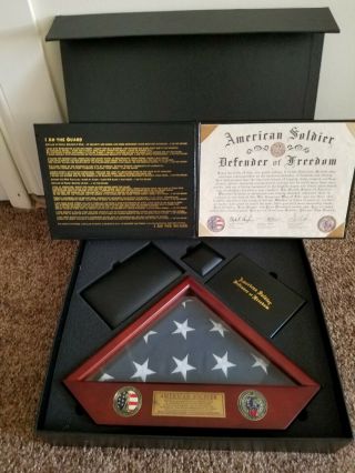 Army National Guard American Soldier Defender Of Freedom Complete Set