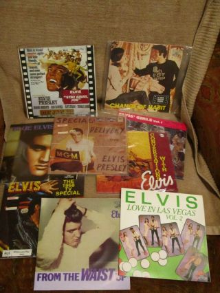 Elvis Presley,  9 - 45 Extended Play Records In Picture Sleeves