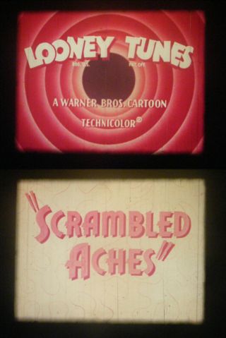 16mm Sound - " Scrambled Aches " - Road Runner & Wile E.  Coyote - 1957 Looney Tunes