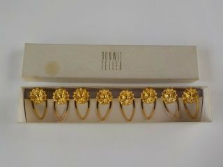 8 Vintage Gold Tone Or Gold Plated Bonwit Teller Book Page Markers Marked Italy