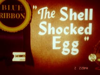 16 Mm Cartoon: " The Shell Shocked Egg " 1948